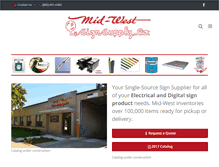 Tablet Screenshot of midwestsignsupplyco.com